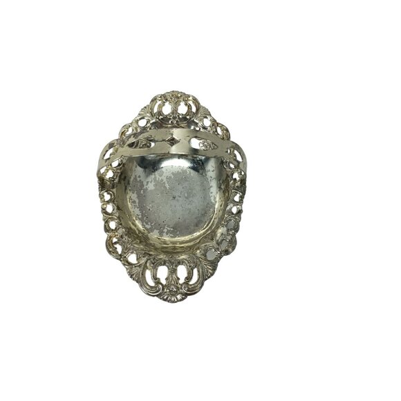 Antique Yamatogumi Silverplate Ornate Basket Japan - Picture 4 of 7